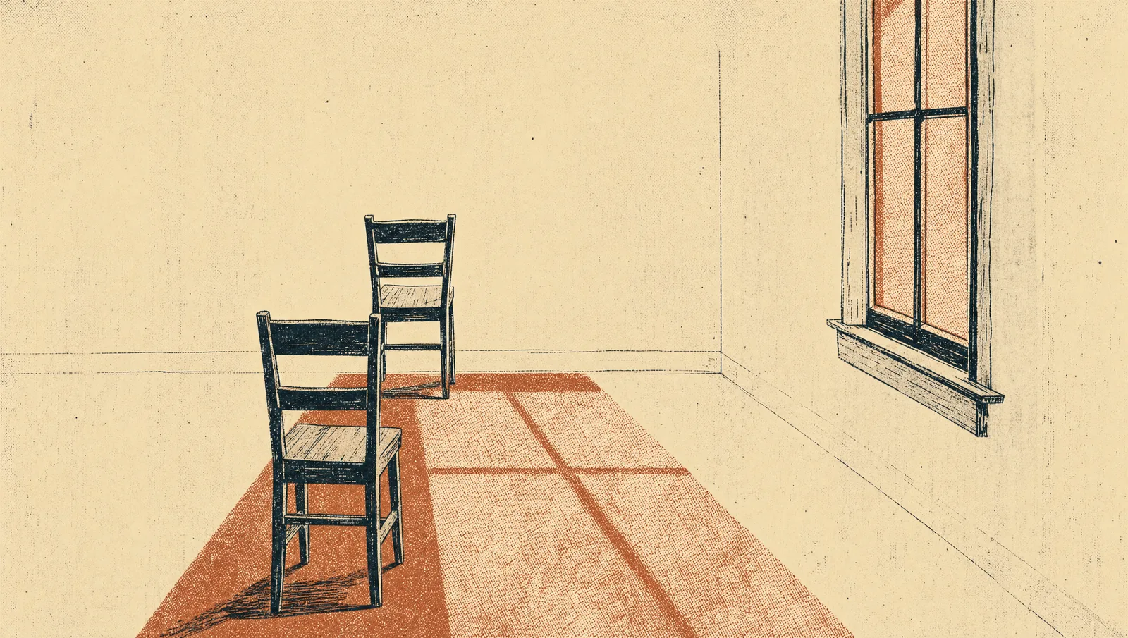 Two chairs for healing practice